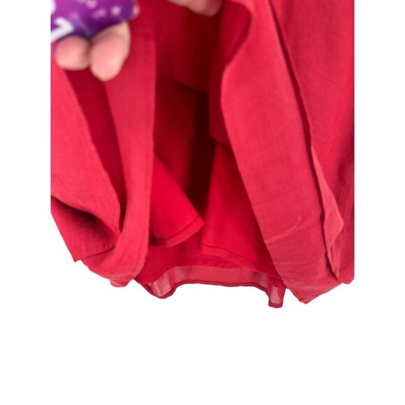 Judith March Houndstooth Crimson Tiered Lined Top University of Alabama Large - Picture 9 of 12